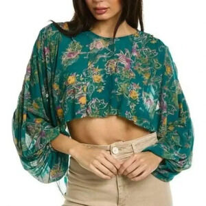Free PeopleWomen's Green Up For Anything Top Size M